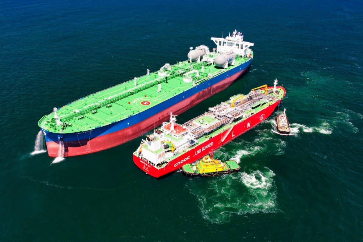 Pavilion Energy's and CNOOC's inaugural Ship-To-Ship LNG Bunkering Operation in China to Maran Dione Banner